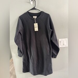 Pact Charcoal Long Sleeve Dress Small